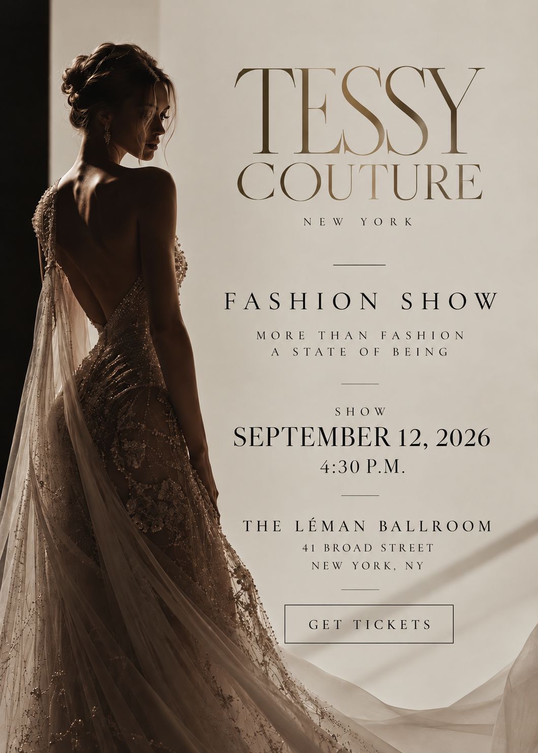 New York, the Runway Awaits: Tessy Couture to Presents its 2026 Fashion Show