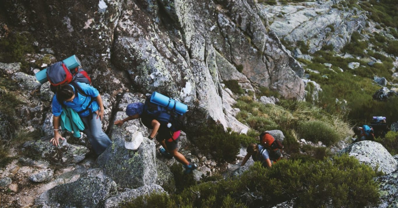 Walking in nature using the practice of grounding