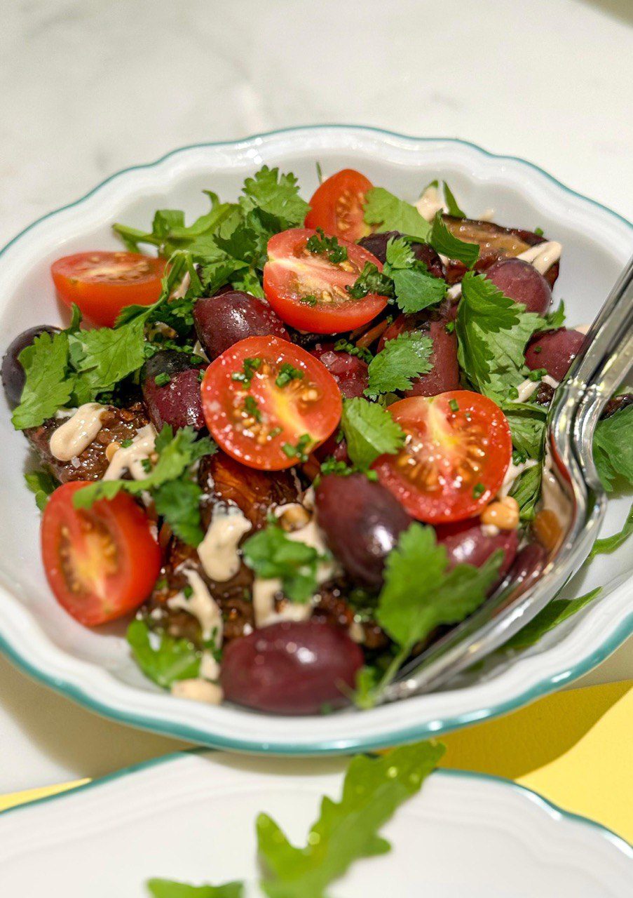 Layered Aubergine salad,