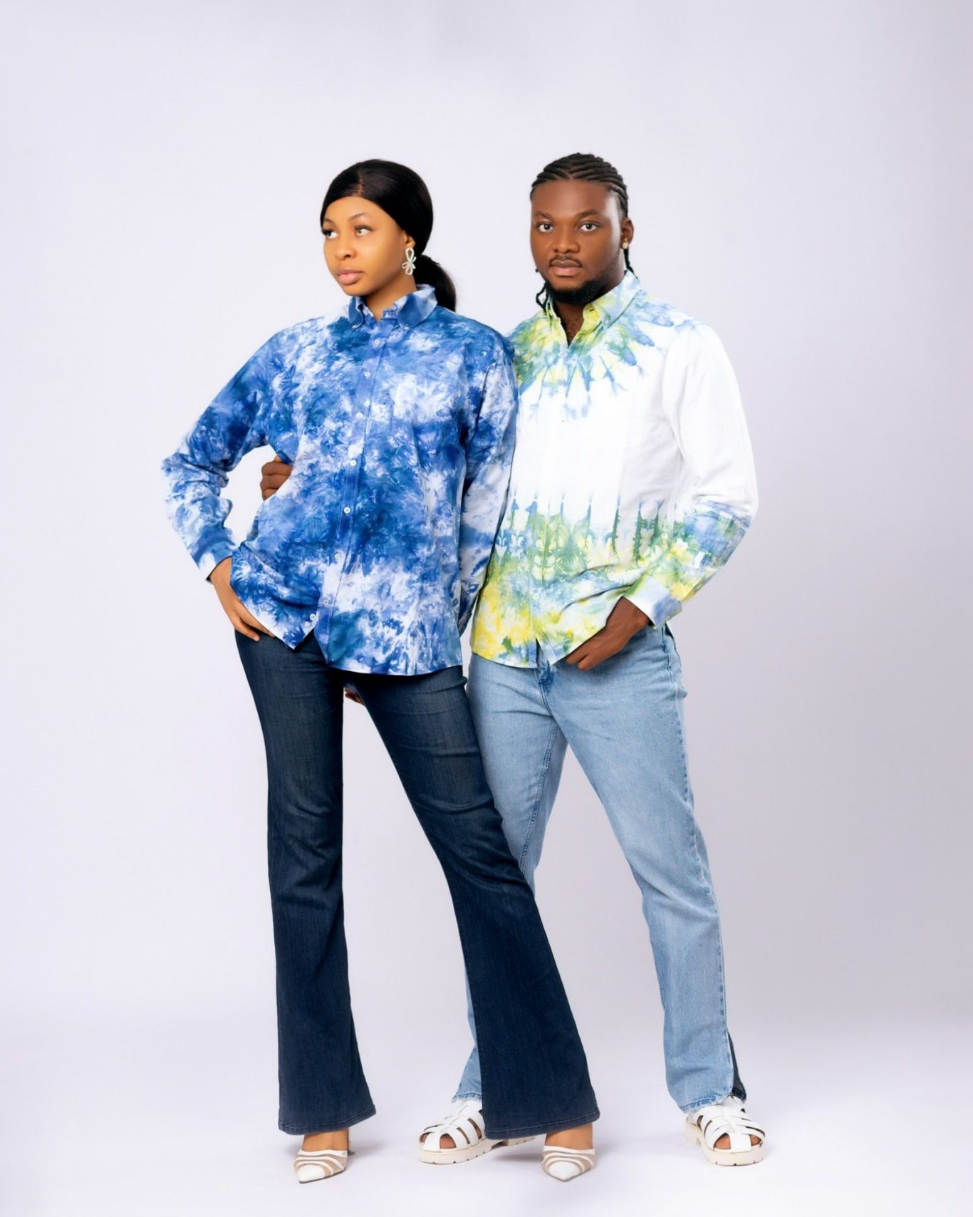 Jane’s Fashion collection of sustainable tie-and-dye shirts with bold, culturally inspired patterns for modern style.