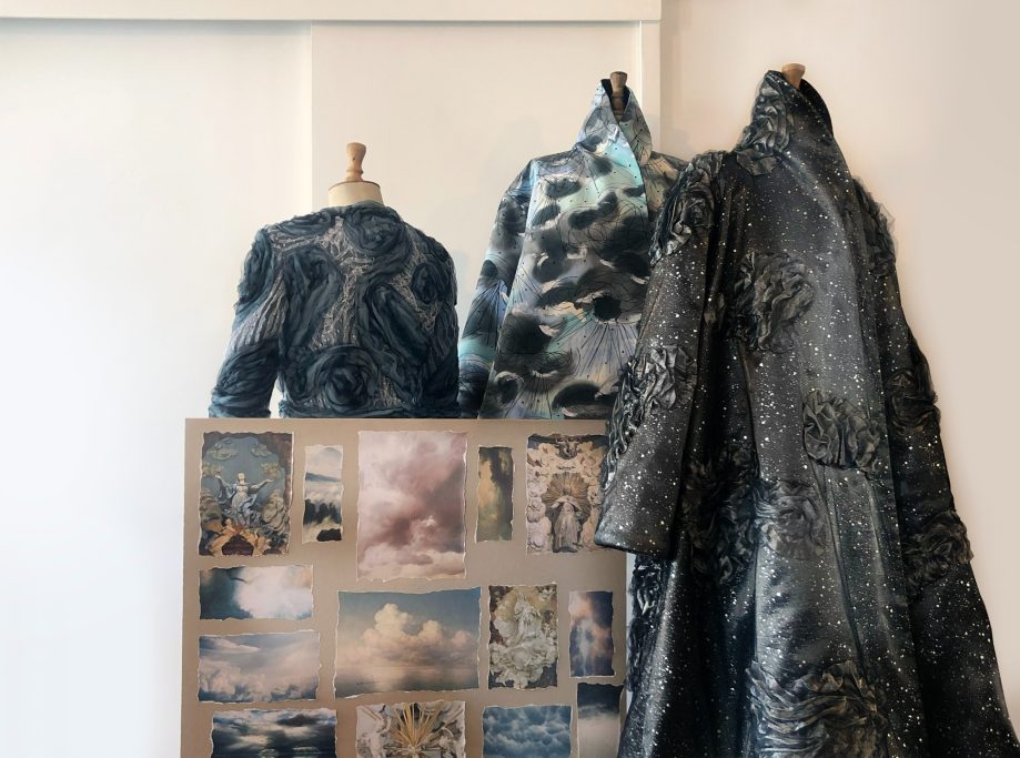 Franck Sorbier’s "Fibratus" coat with unique painted panels
